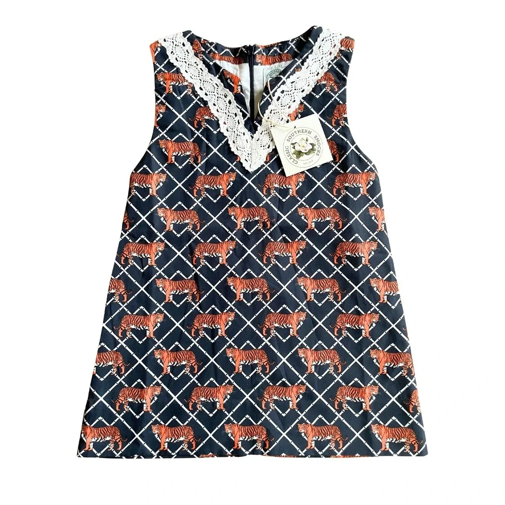 NEW Classic Southern Smocks Girl's Tiger Shift Dress - Sz 3T